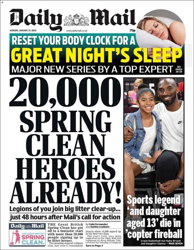 Kobe Bryant paraliza al mundo con su muerte y se convierte en tendencia a nivel internacional.