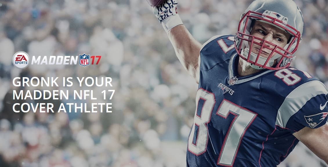 Rob Gronkowski será el jugador que aparecerá en la portada de Madden 17