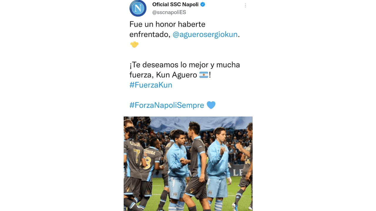 El mundo del futbol se despide de un grande, Sergio 'Kun' Agüero anunció su retiro de las canchas por problemas cardiacos, lo cual causó reacciones en redes. Compañeros de cancha, equipos y fanáticos, le dedicaron palabras, imágenes y videos por su gran trayectoria, su talento y, sobre todo, por su calidad. humana, ¡hasta luego, Kun!