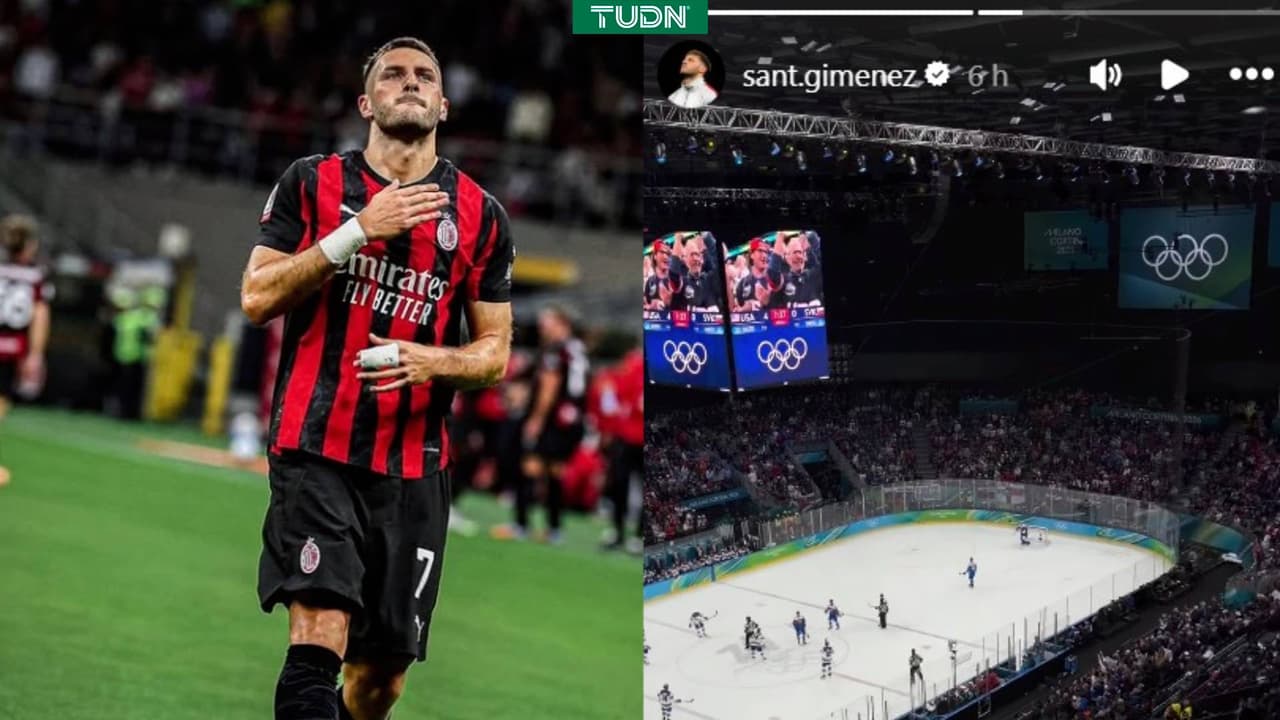 Santiago Gimenez estuvo presente en el hockey de Milano Cortina 2026