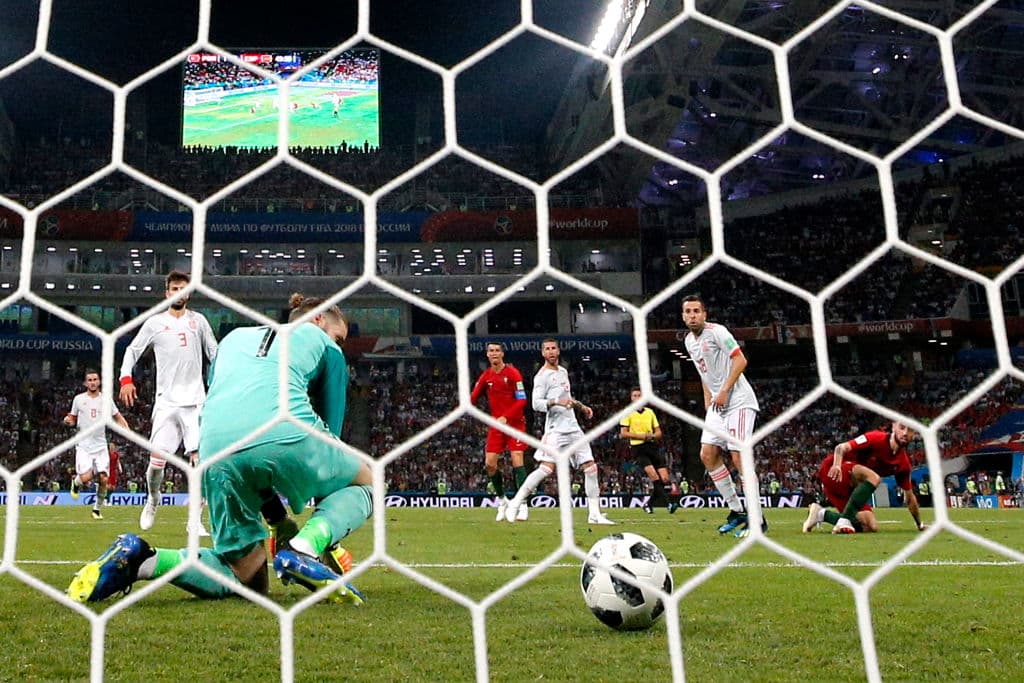 Ese balón que se le escapó a De Gea fue el provisional 2-1 de Portugal, en un duelo que al final terminó 3-3 por el grupo B.