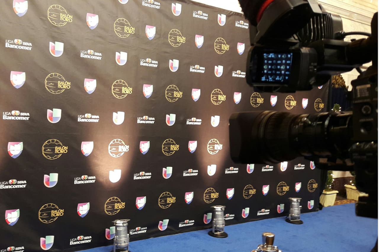 La alfombra azul de la gala del Balón de Oro.