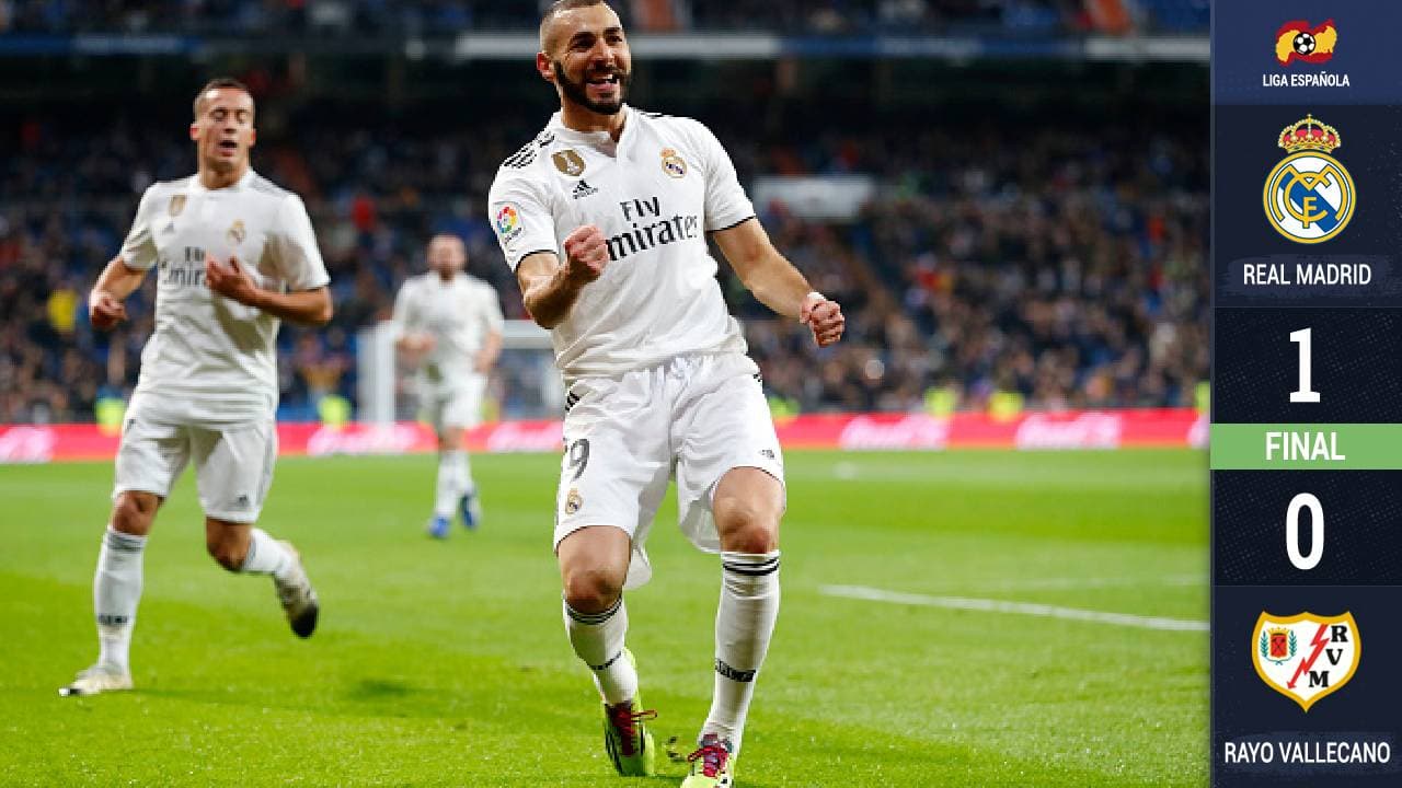 Benzema le dio los tres puntos al Real Madrid.