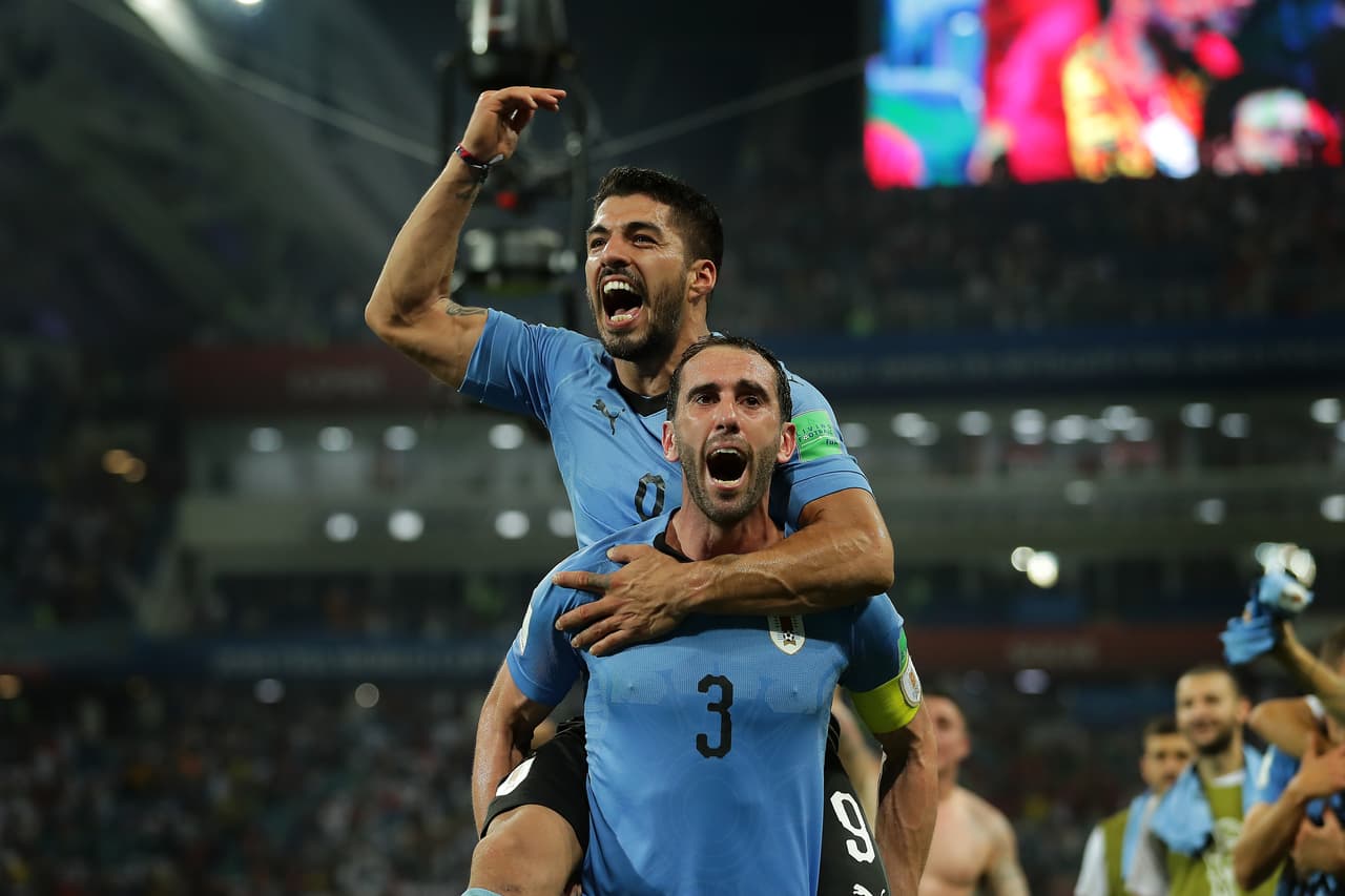 Diego Godín, Matías Vecino y Luis Suárez juegan para Uruguay.