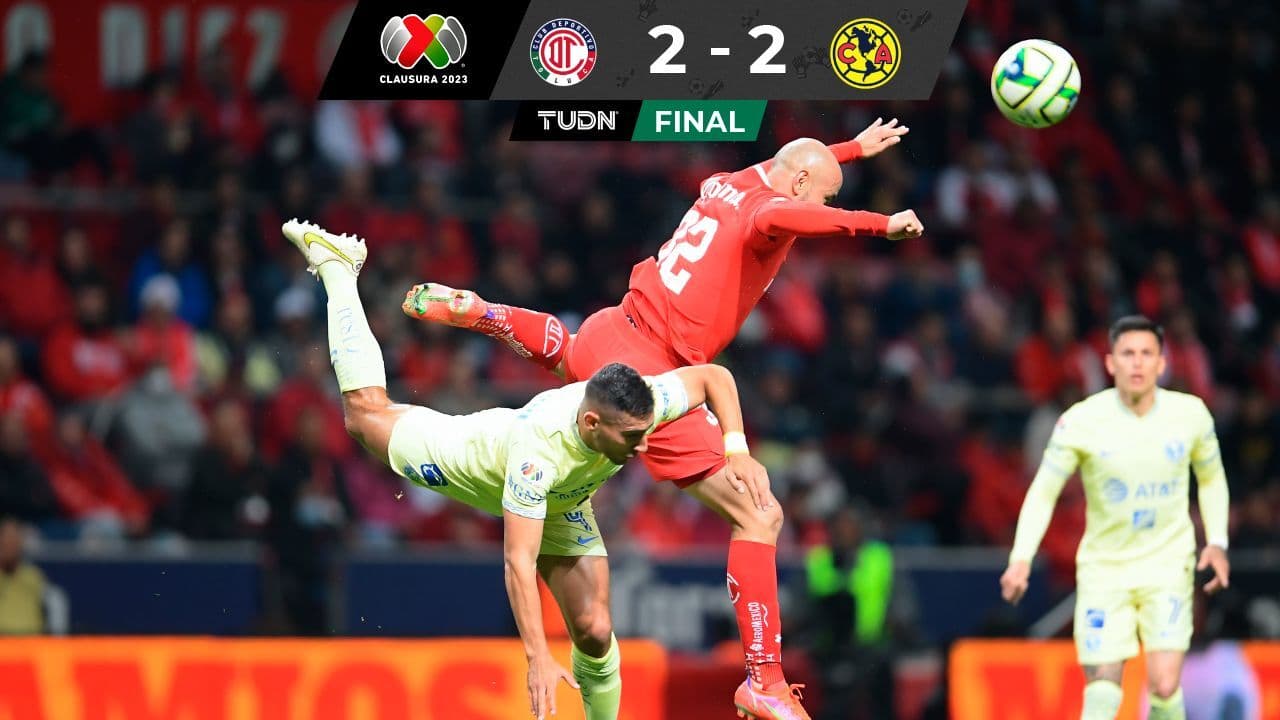 ¡Se dan con todo! Toluca y América empatan en un gran partido
