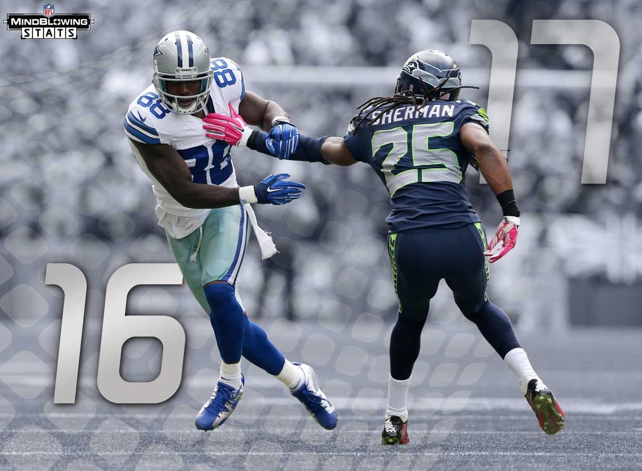 9.- Debilitando boom.- Dez Bryant lideró la NFL con 16 recepciones para touchdown la temporada pasada. Los Seahawks permitieron tan solo 17 recepciones para anotación a todos los jugadores que enfrentaron en el 2014, segundo lugar en toda la NFL (los Buffalo Bills permitieron 16).