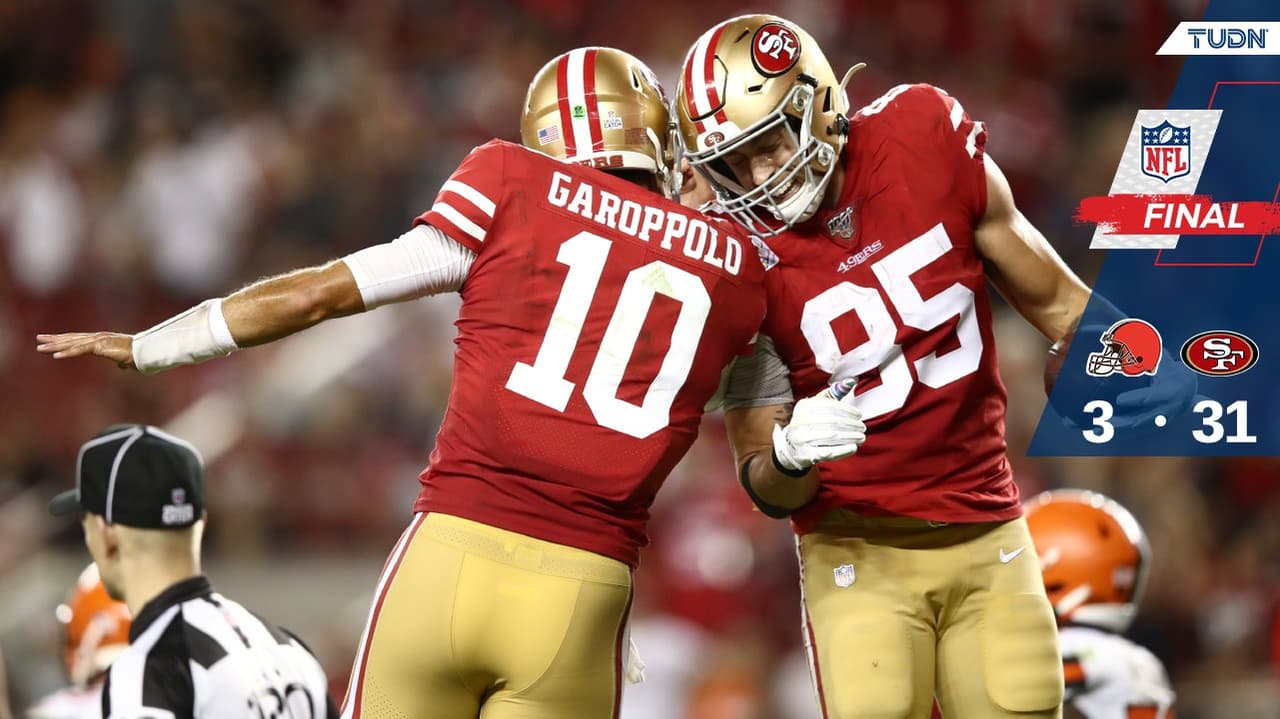 Los 49ers humillan a los Browns en una noche para el olvido