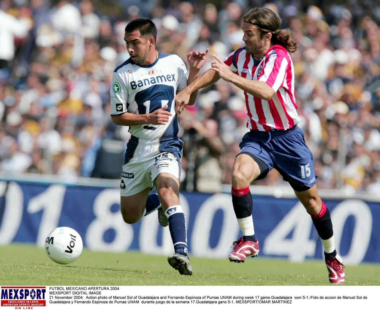 Pumas 1-5 Chivas. Torneo Apertura 2004, Liga MX