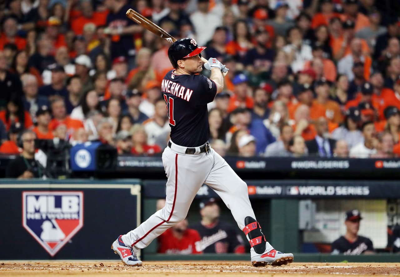 Zimmerman pegó jonrón y los Nats se pusieron en la pizarra de la Serie Mundial.