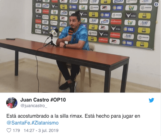 En redes sociales surgió el rumor de la llegada del sueco Zlatan Ibrahimovic del LA Galaxy de la MLS a Independiente Santa Fe en el fútbol colombiano, lo que generó hilarantes reacciones entre los usuarios.