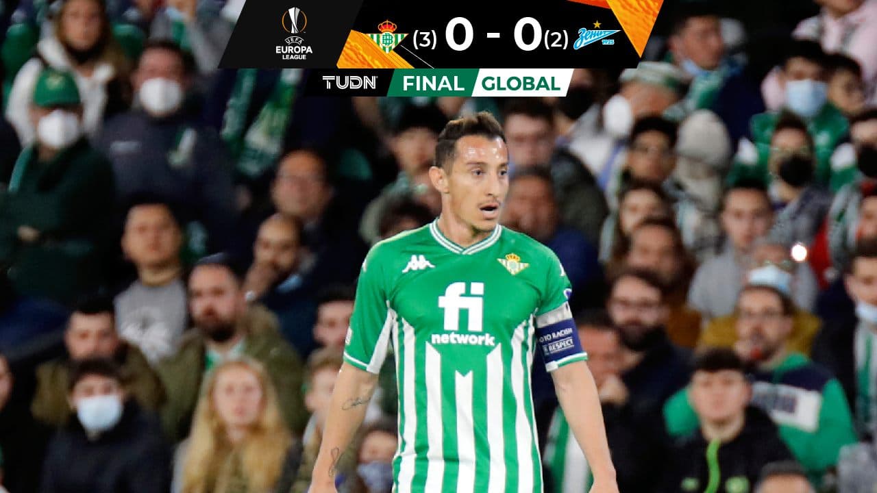 Con Guardado, Betis avanza a Octavos tras eliminar al Zenit ruso