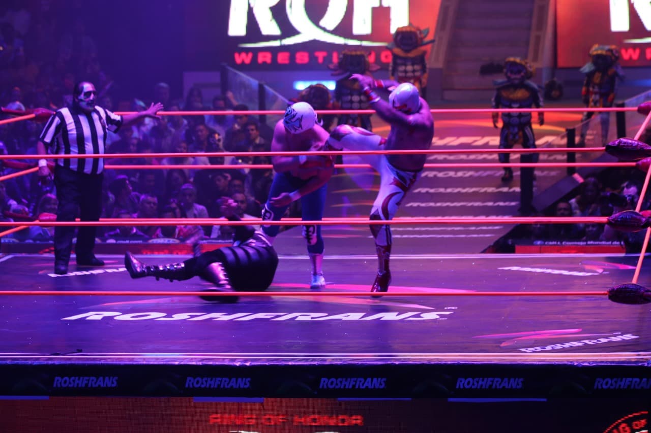 Atlantis Jr., Flyer y Fugaz vs Hechicero, Hijo del Villano III y Templario.