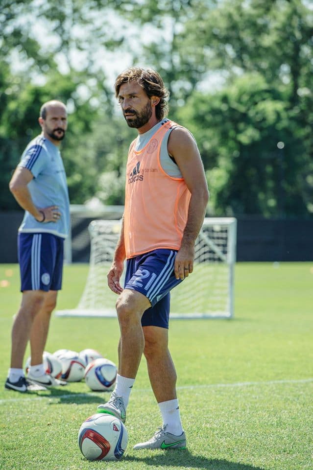 Primer entrenamiento de Andrea Pirlo