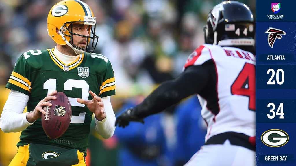 <b>Atlanta 20-34 Green Bay</b>. Aaron Rodgers lanzó dos pases de touchdown en el pirmer triunfo de Joe Philbin como coach interino de los Packers (5-7-1) sobre los alicaídos Falcons (4-9).