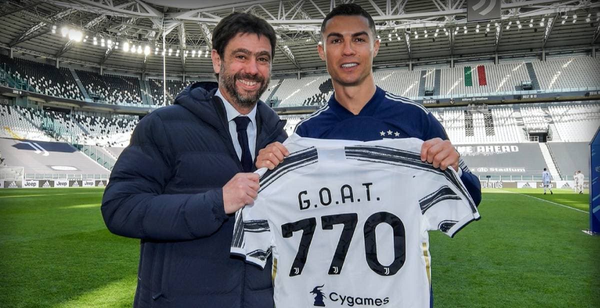 Juventus homenajea a Cristiano Ronaldo por sus 770 goles