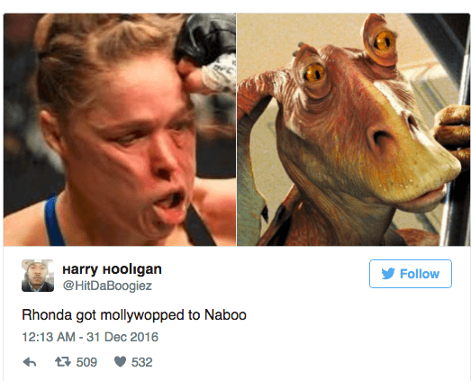 La derrota en 48 segundos de la peleadora no pasaron desapercibidos en las redes sociales.