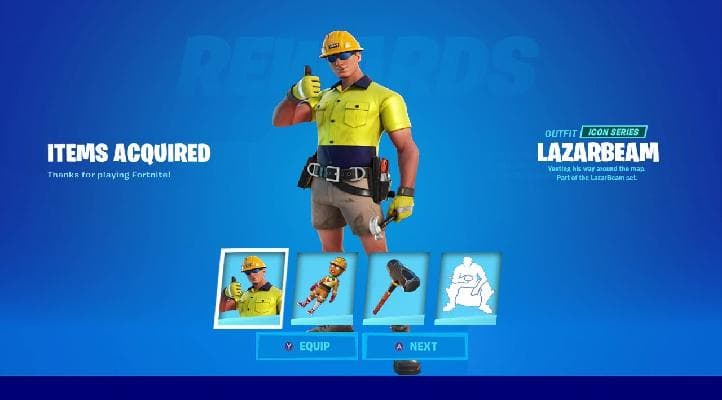 El famoso YouTuber se unió a la serie Icon en marzo de este año. El conjunto hace referencia a la carrera anterior de LazarBeam como trabajador de construcción.