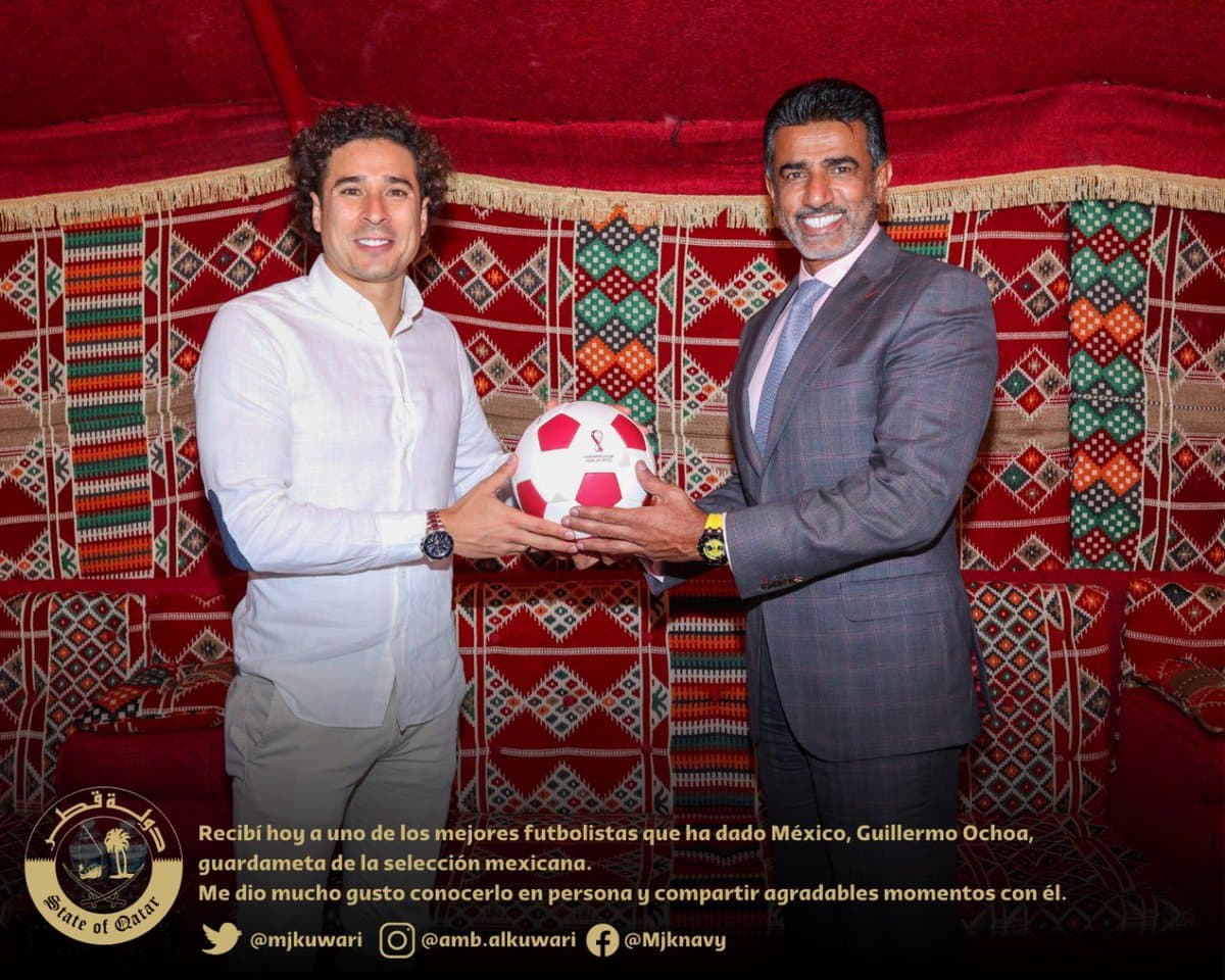 Embajador de Catar presume visita de Memo Ochoa