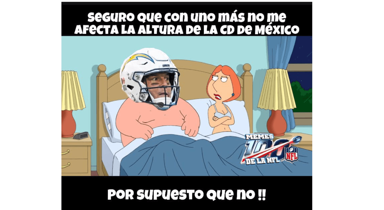 Kansas City Chiefs vencieron 24-17 a Los Angeles Chargers y estos son los memes que nos deja la visita de la NFL en México.
