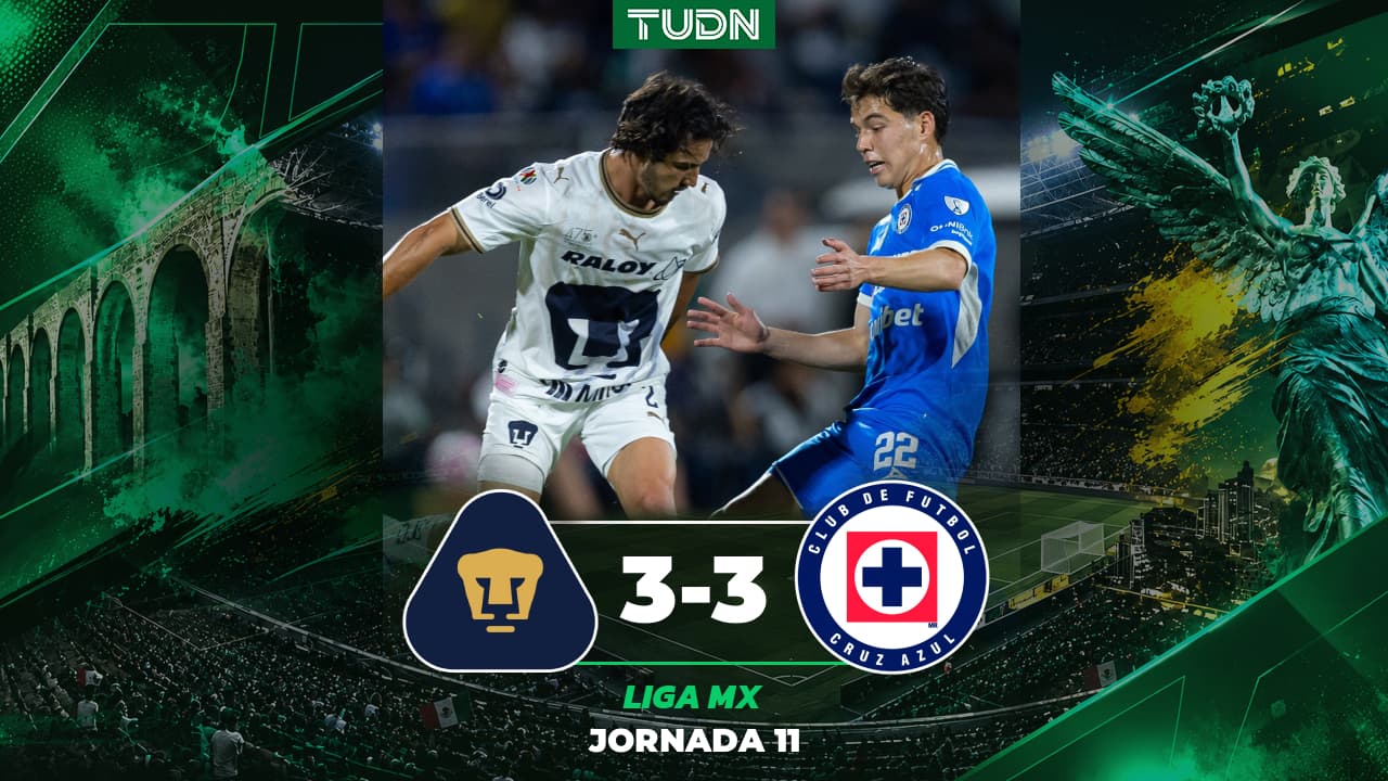 Pumas y Cruz Azul empatan en la Jornada 11 del Apertura 2026 de Liga MX