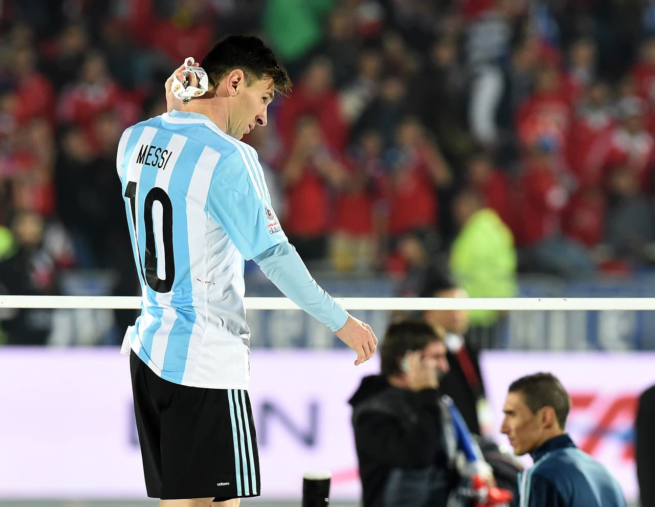 El argentino y su familia no la pasaron bien en la final de Copa América