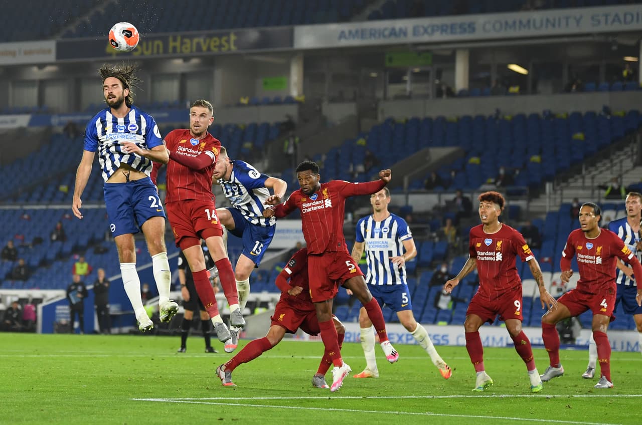 Con dobete de Mohamed Salah y gol de jordan henderson, el Liverpoool se impone 1-3 en su visita al Brighton & Hove Albion.