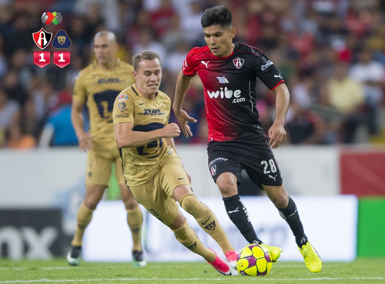 Atlas y Pumas repartieron puntos en el Estadio Jalisco.