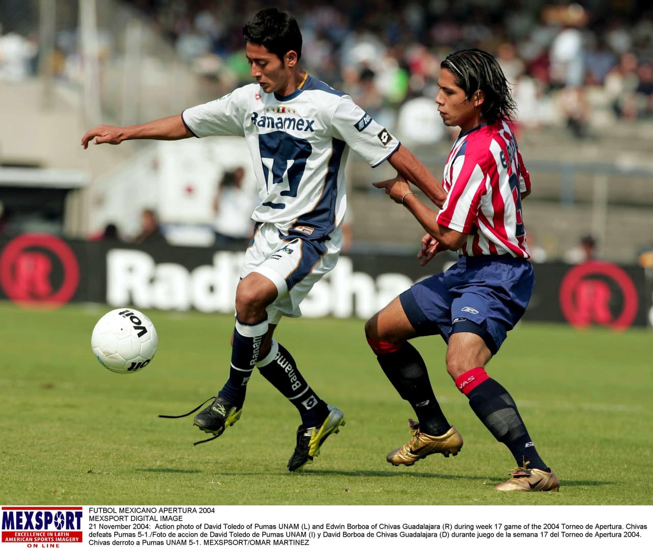 Pumas 1-5 Chivas. Torneo Apertura 2004, Liga MX