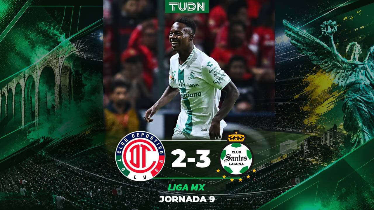 Santos vence a Toluca a domicilio en la Jornada 9 el Apertura 2026 de la Liga MX