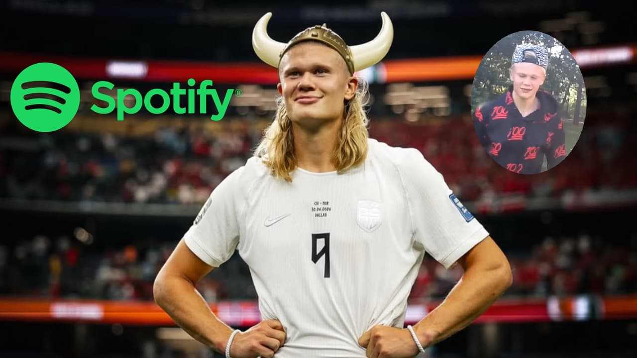 ¡Increíble! Erling Haaland y el rap que compuso y hoy es número 1 en Spotify