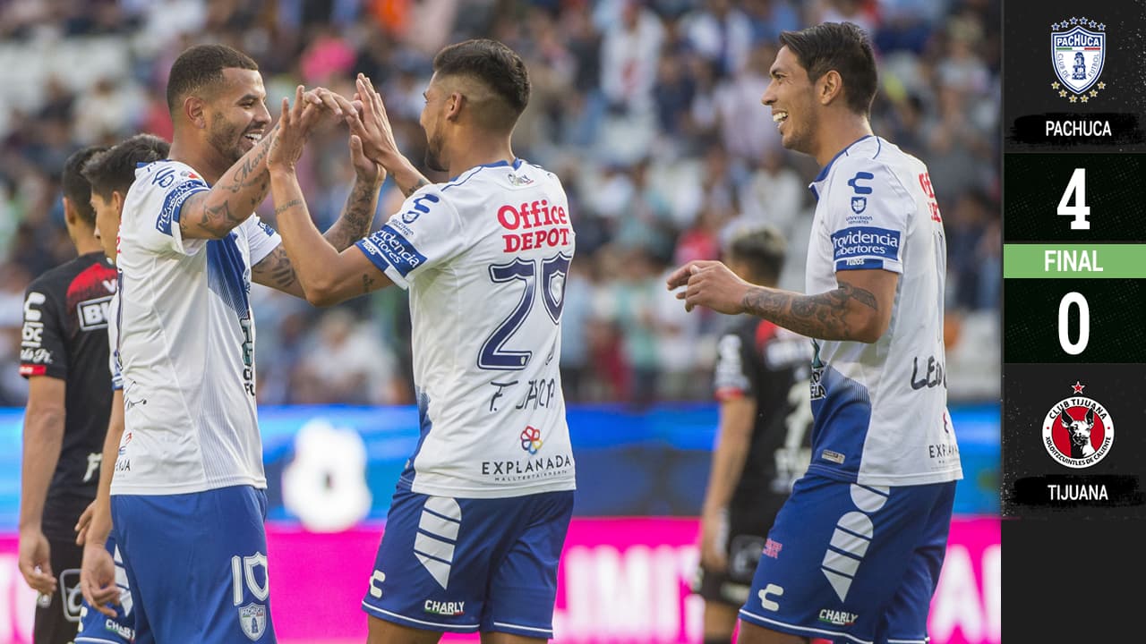 ¡Festín en el Hidalgo! Pachuca goleó sin compasión a Xolos