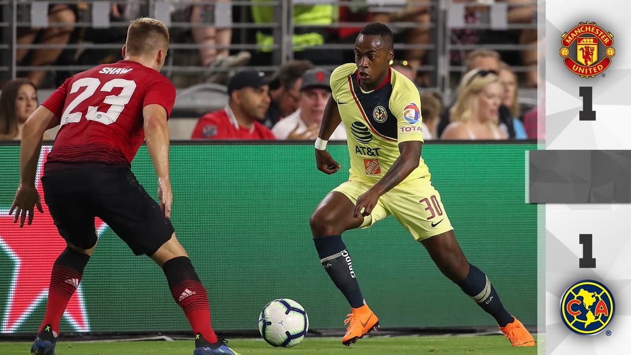 América dejó escapar el triunfo ante Manchester United