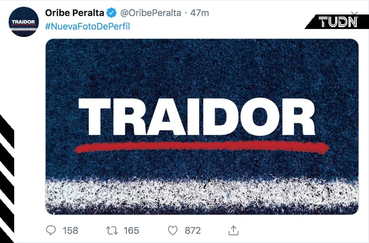 Oribe se autonombra “traidor” en sus redes sociales