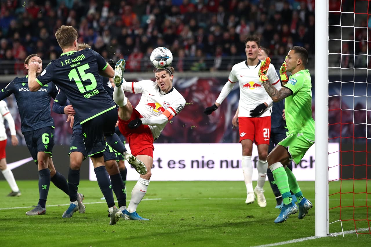 Leipzig es más líder que nunca en Alemania y Marcel Sabitzer del RB Leipzig marcó el segundo gol en el triunfo de 3-1 sobre Union Berlin.