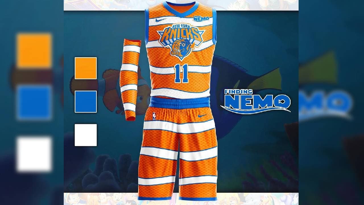 ‘Finding Nemo’ o ‘Buscando a Nemo’ fue la película que inspiró al uniforme de los New York Knicks.