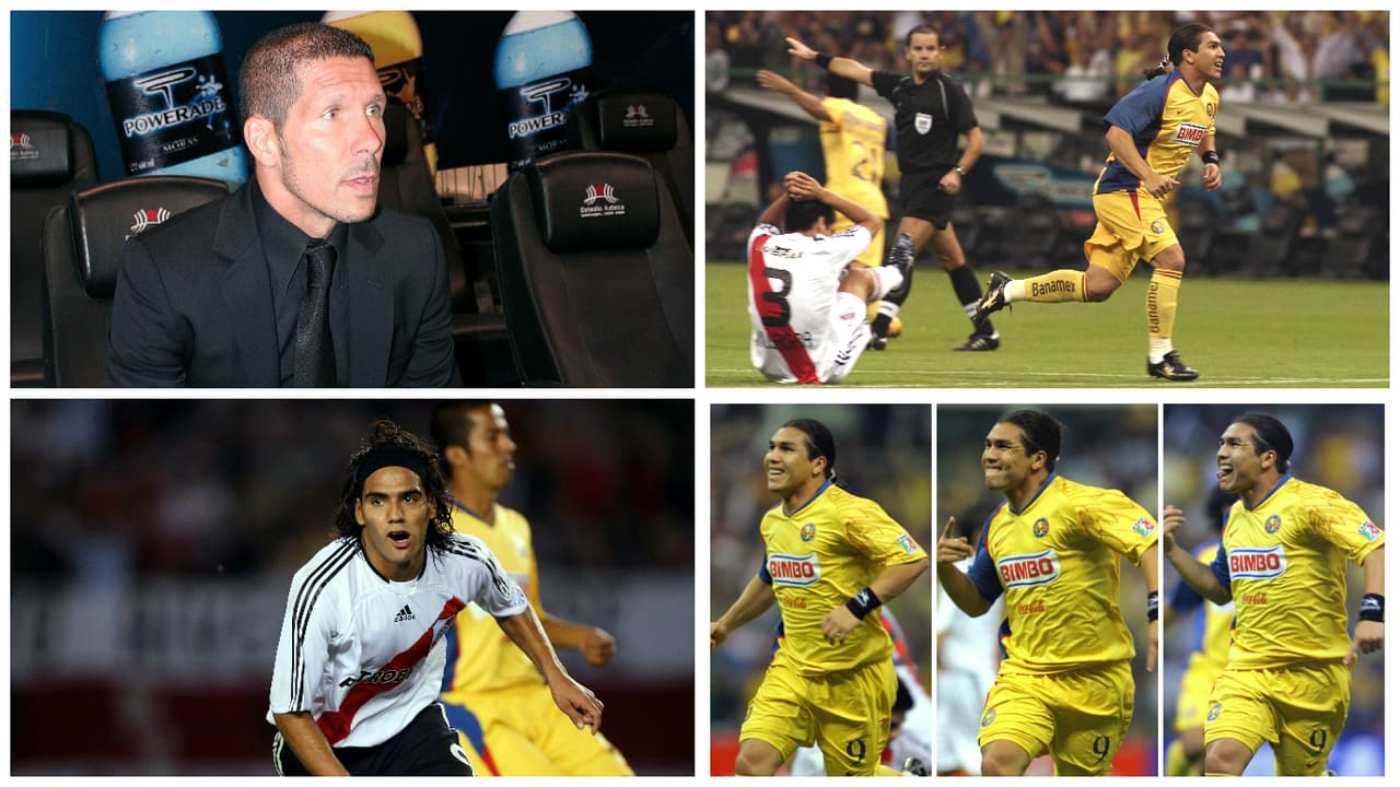 Con su River Plate, Diego Simeone visitó el Azteca para vérselas con el América en la Copa Libertadores 2008.