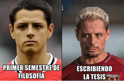 La evolución en la imagen de Javier 'Chicharito' Hernández es una de las imágenes que en redes sociales sirven para la conversación en el mundo del fútbol por medio de las burlas en memes.