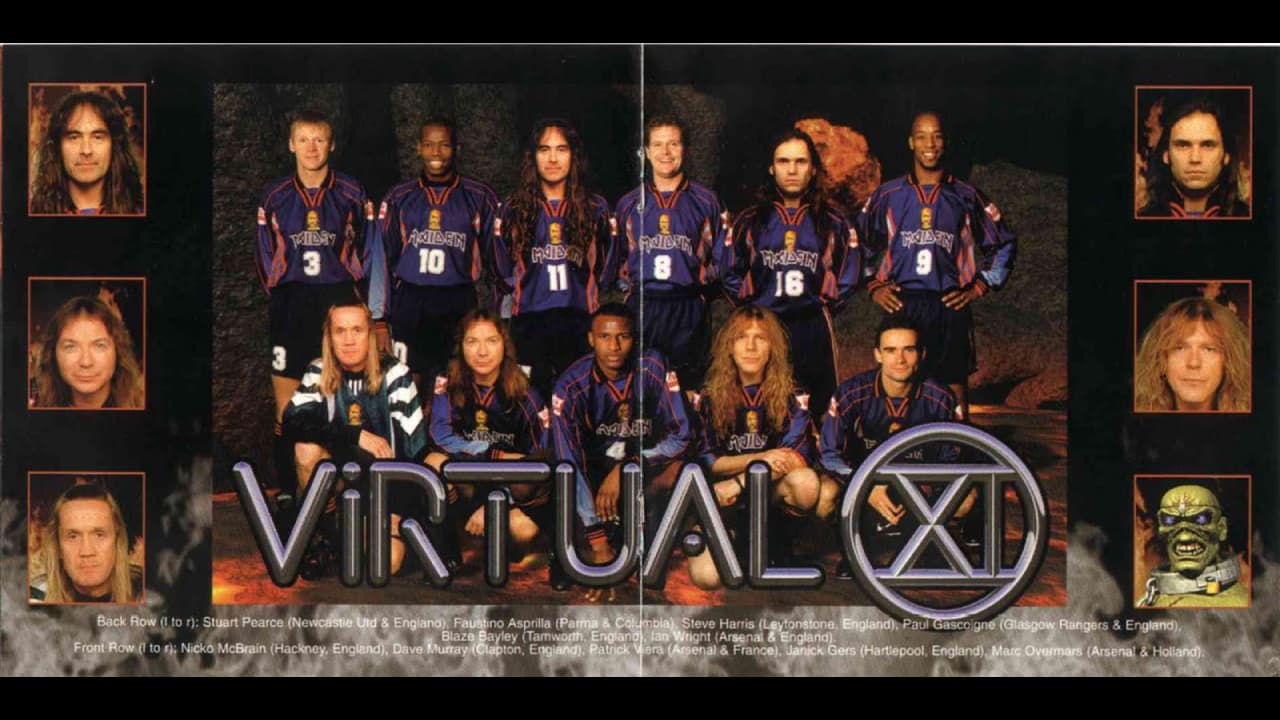 Dado que el mejor deporte del mundo se juega con XI en la cancha y que el año del lanzamiento fue mundialista, promocionaron su álbum como un equipo de futbol. Entonces, Iron Maiden FC ‘fichó’ a jugadores como Marc Overmars, Faustino “Tino” Asprilla y Patrick Vieira.