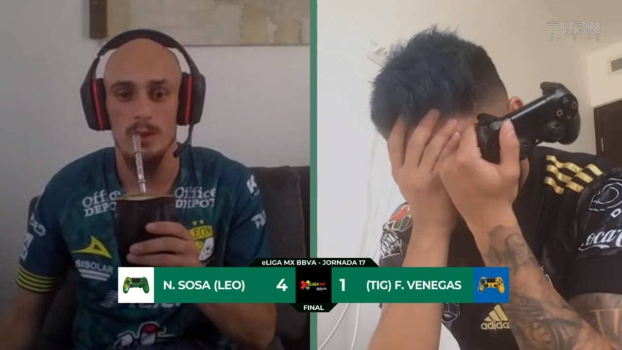 Nicolás Sosa apaleó a Francisco Venegas 4-1; León es serio candidato al primer título del futbol virtual.