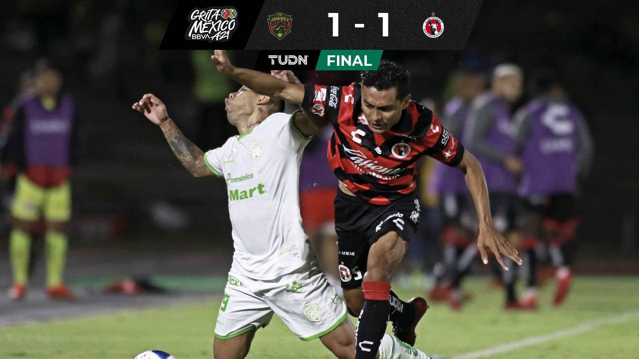 En la raya y con 10 hombres Xolos rescató un empate ante Bravos