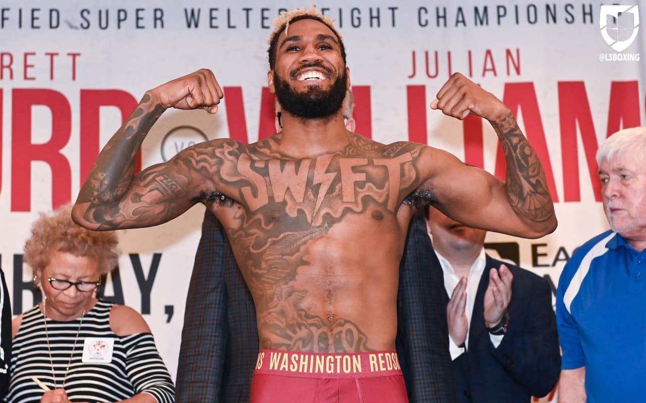 Jarrett Hurd expondrá sus cetros superwélter de la AMB y FIB ante Julian Williams este sábado en la pelea estelar en Fairfax, Va.