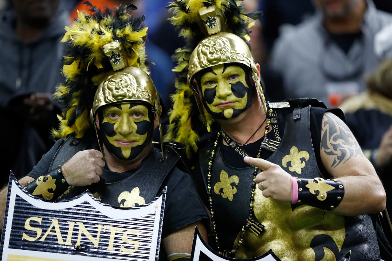 Los guerreros de los Saints no solo estuvieron en la cancha y los de Nueva Orleans también tuvieron a sus gladiadores en las tribunas.