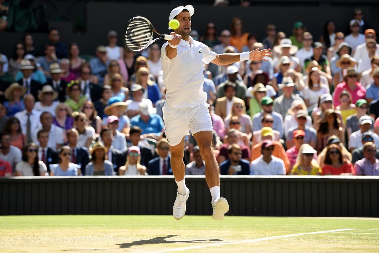 El serbio comenzó el juego con mucha confianza, aprovechando cada error de Anderson.
