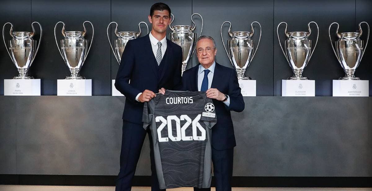 Courtois renueva contrato de largo plazo con el Real Madrid