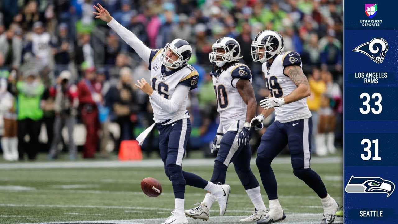 Gracias a tres touchdowns de Todd Gurley los Rams siguen invictos y vencen a los Seahawks