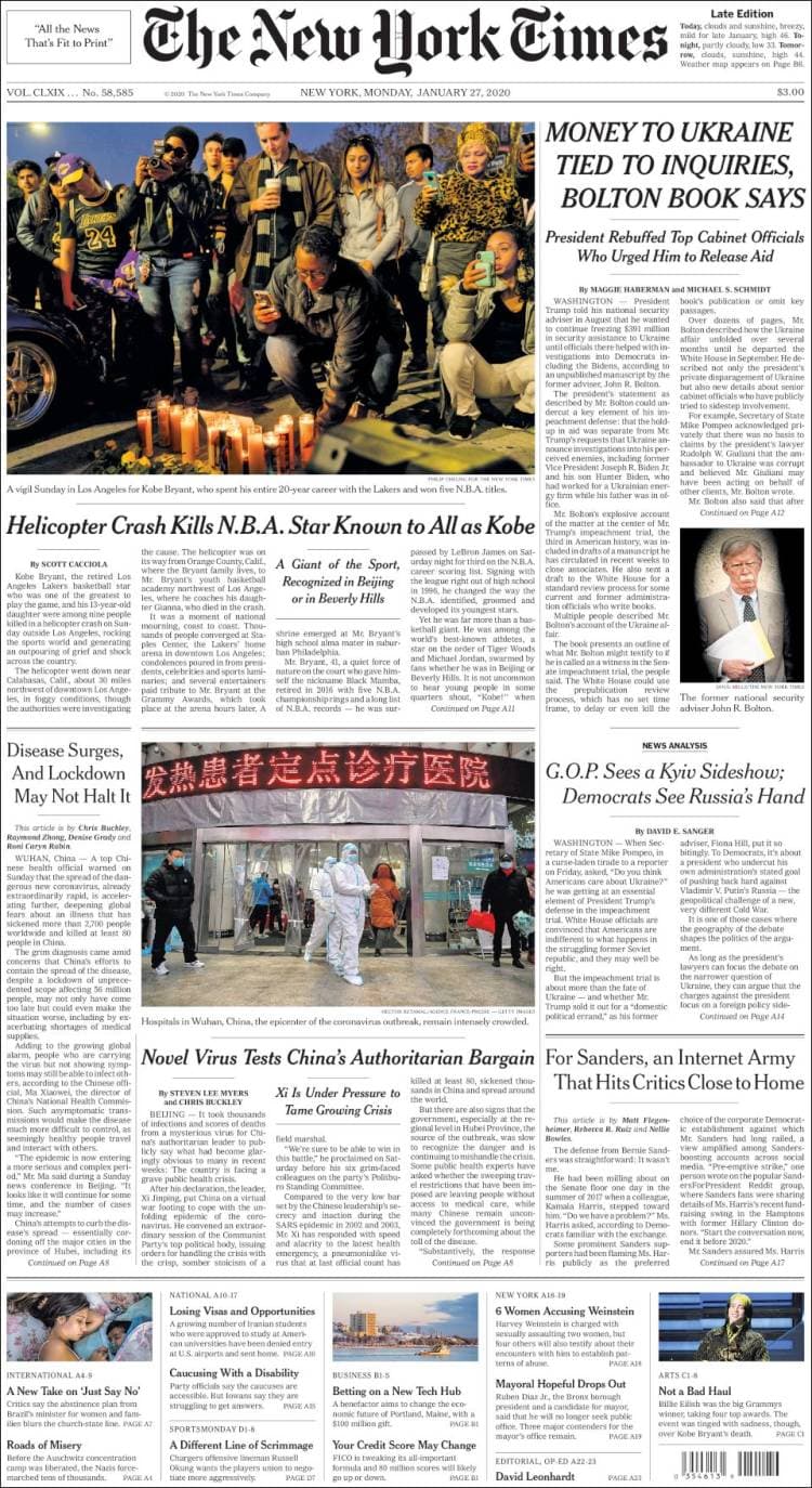 Kobe Bryant paraliza al mundo con su muerte y se convierte en tendencia a nivel internacional.