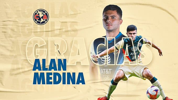 América anuncia baja de Alan Medina para ir al Necaxa