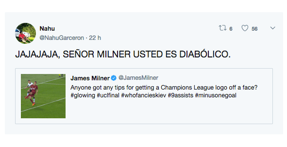 Sin duda, los usuarios reconocieron el buen sentido del humor del defensa inglés.