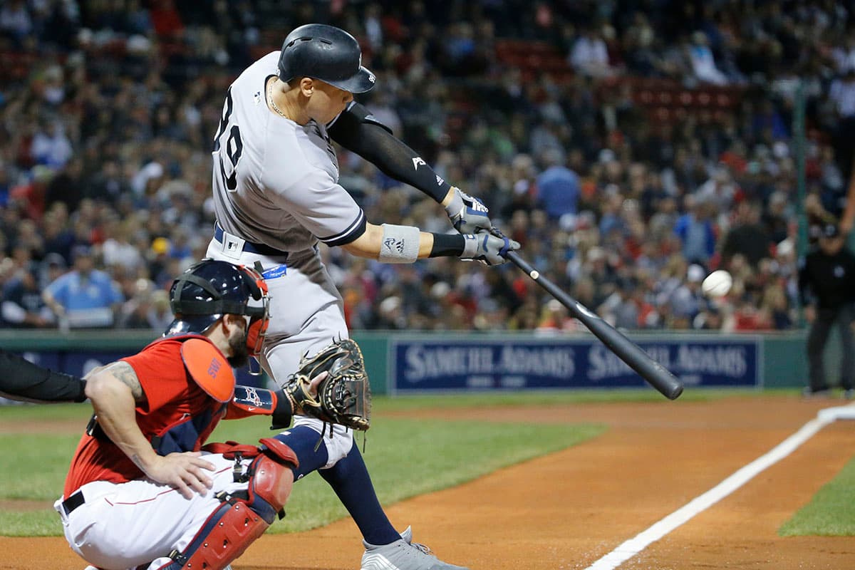 Aaron Judge con el cuadrangular 264 de los Yankees en la temporada llegó a cinco contra los Red Sox y 27 en la campaña actual.