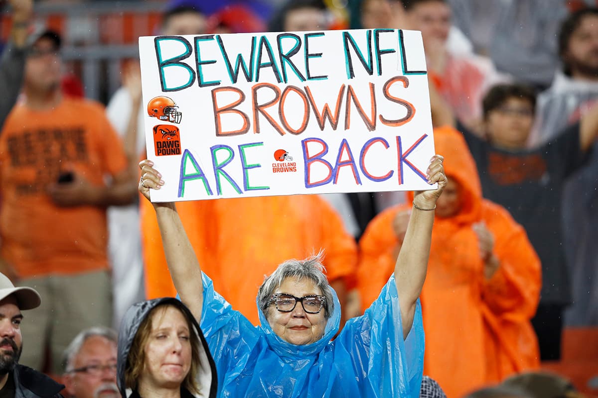 La caída no le quitó el ánimo a los fanáticos de los Browns que se preparan para hacer una campaña decorosa, luego del 2017 en el que no sumaron una sola victoria.